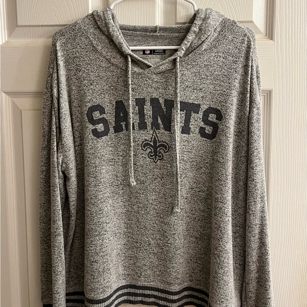 NFL~SAINTS~LIGHTWEIGHT~HOODIE~LG